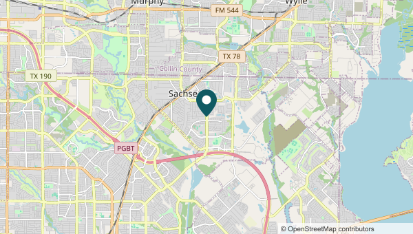 Map of Sachse, Sachse service area