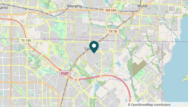 Map of Sachse, Sachse service area